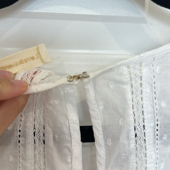 LoveShackFancy Natasha Heritage Mini Dress White Lace Detail Dress Size P (00) - Picture 8 of 8